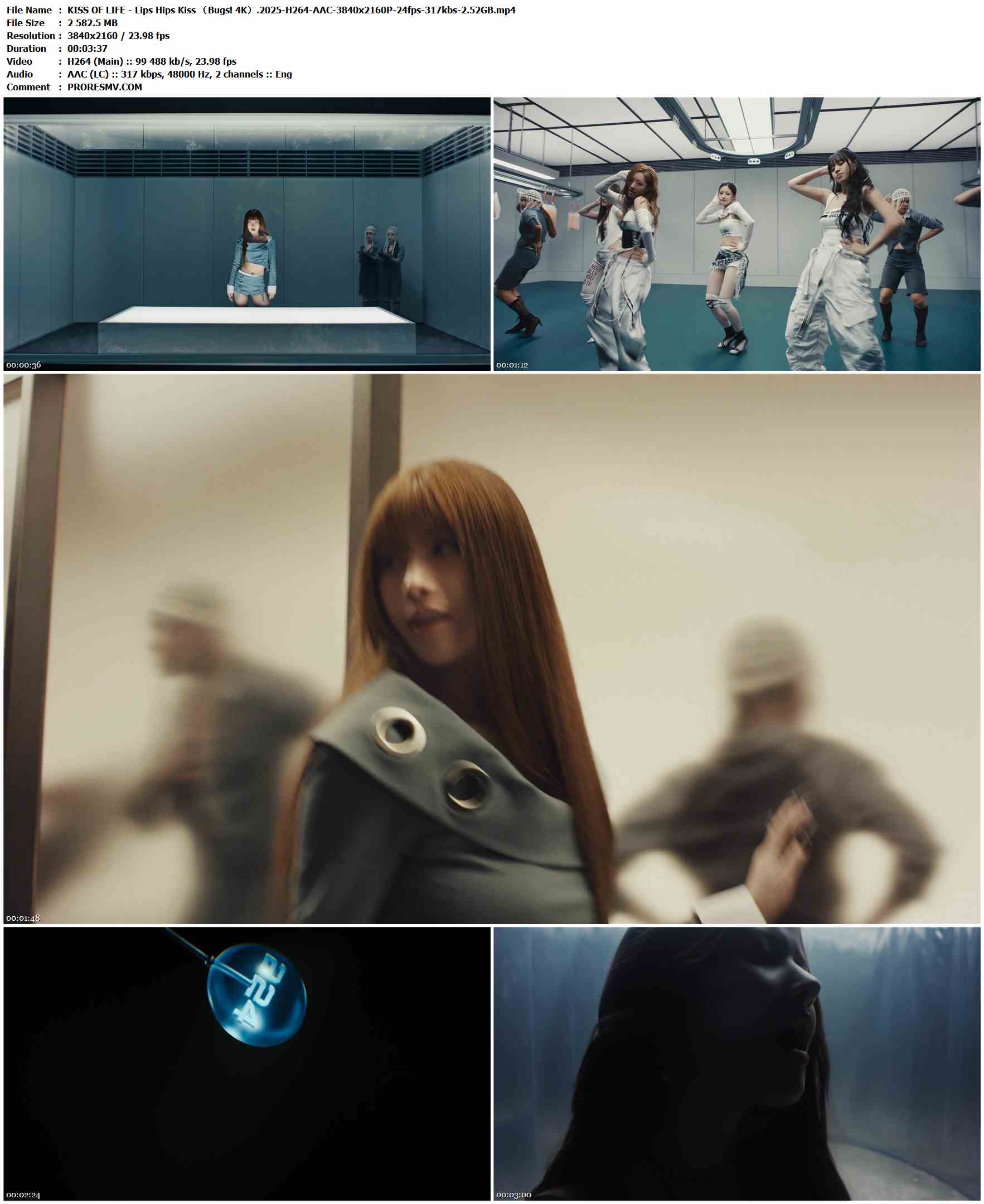 KISS OF LIFE - Lips Hips Kiss （Bugs! 4K）.2025-H264-AAC-3840x2160P-24fps-317kbs-2.52GB官方MV_高清MV